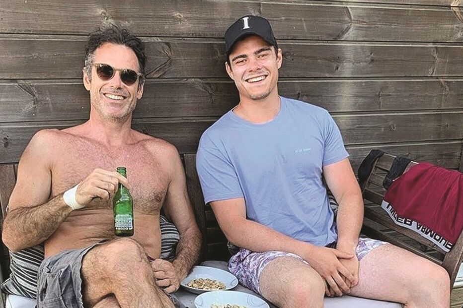 Pedro Lima com o filho mais velho, João Francisco