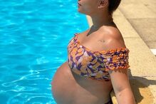 Kelly Medeiros e o filho mais velho, Lucca