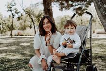 Mia Rose e o filho Mateus