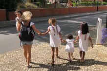 Luciana Abreu com as filhas