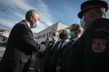 Marcelo Rebelo de Sousa e Eduardo Cabrita no funeral do bombeiro de Miranda do Corvo