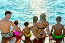 Ronaldo e Georgina têm mostrado dias de descanso com os filhos do craque 