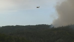400 bombeiros combatem fogo com três frentes em Abrantes