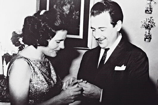Amália Rodrigues com o segundo marido, César Seabra