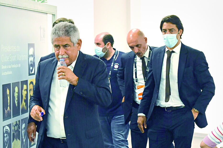 Luís Filipe Vieira, segunda-feira, à saída do Estádio do Marítimo, no Funchal