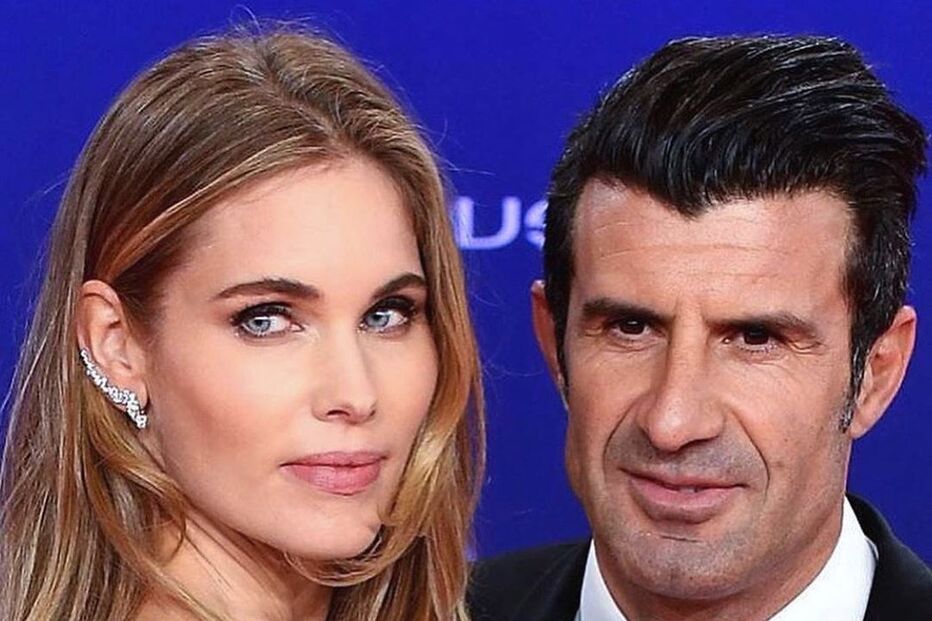 Luís Figo e a mulher Helene Svedin
