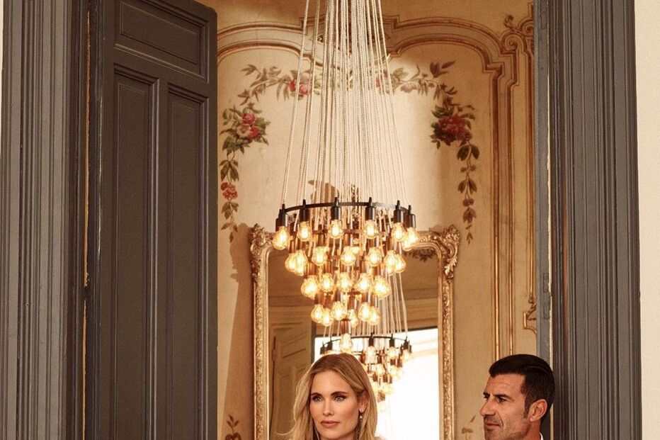 Luís Figo e a mulher Helene Svedin