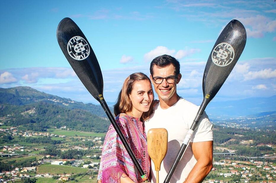Fernando Pimenta e a companheira, Joana Marinho Sousa