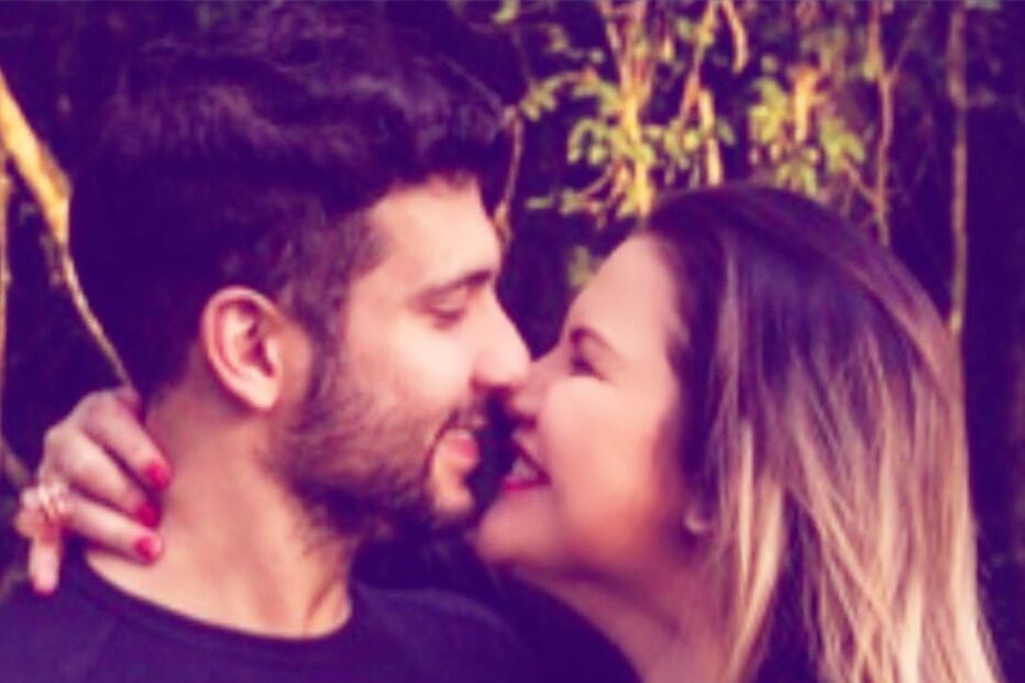 Katia Aveiro e o marido