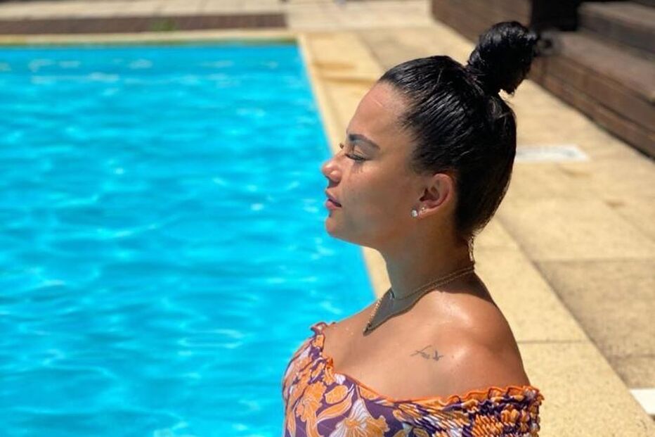 Kelly Medeiros e o filho mais velho, Lucca