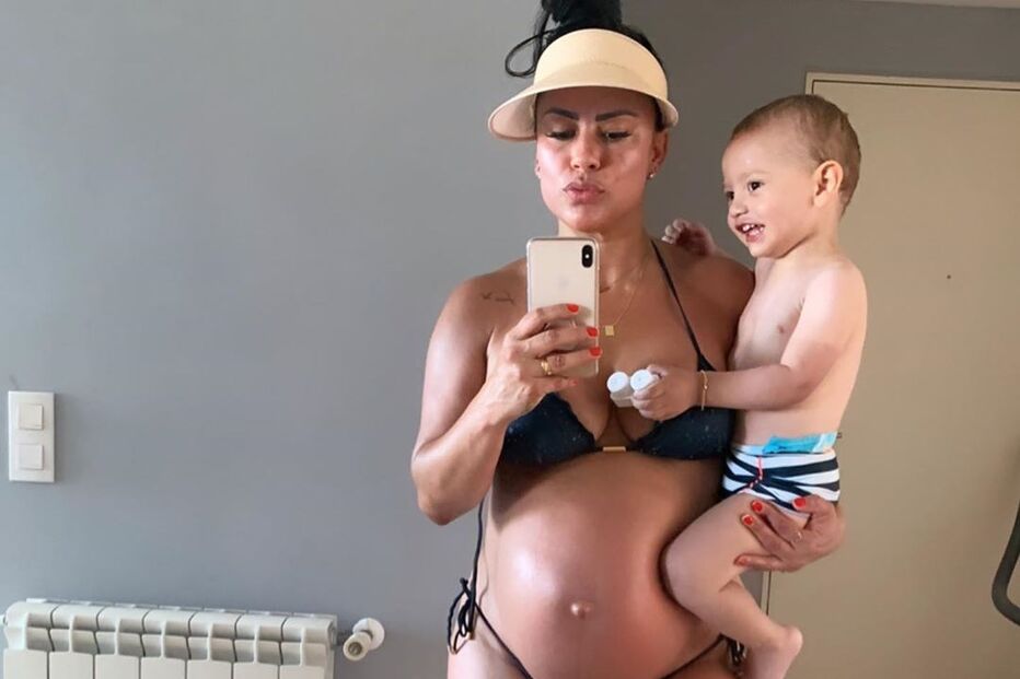 Kelly Medeiros e o filho mais velho, Lucca