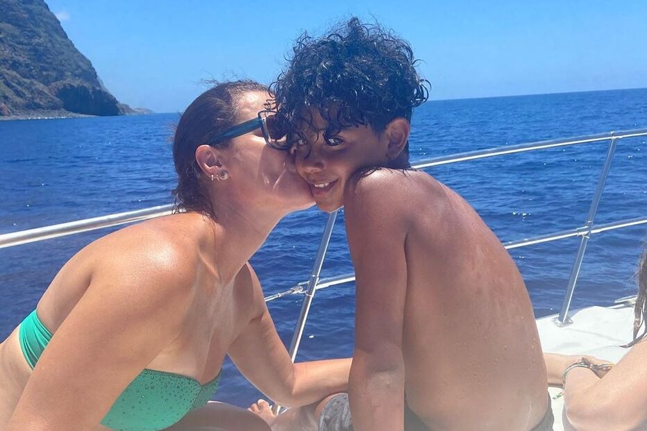 Cristianinho e a tia Elma Aveiro