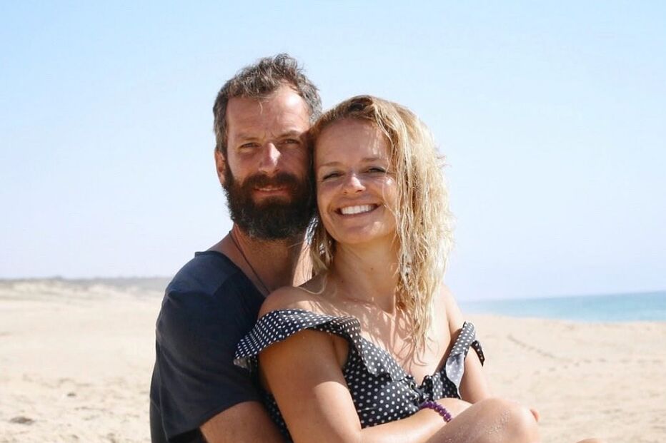 Madalena Brandão com o companheiro, João