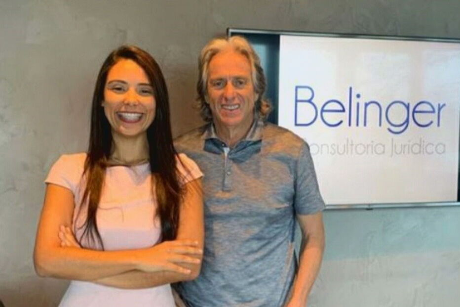 Jorge Jesus e a advogada Ana Paula Belinger