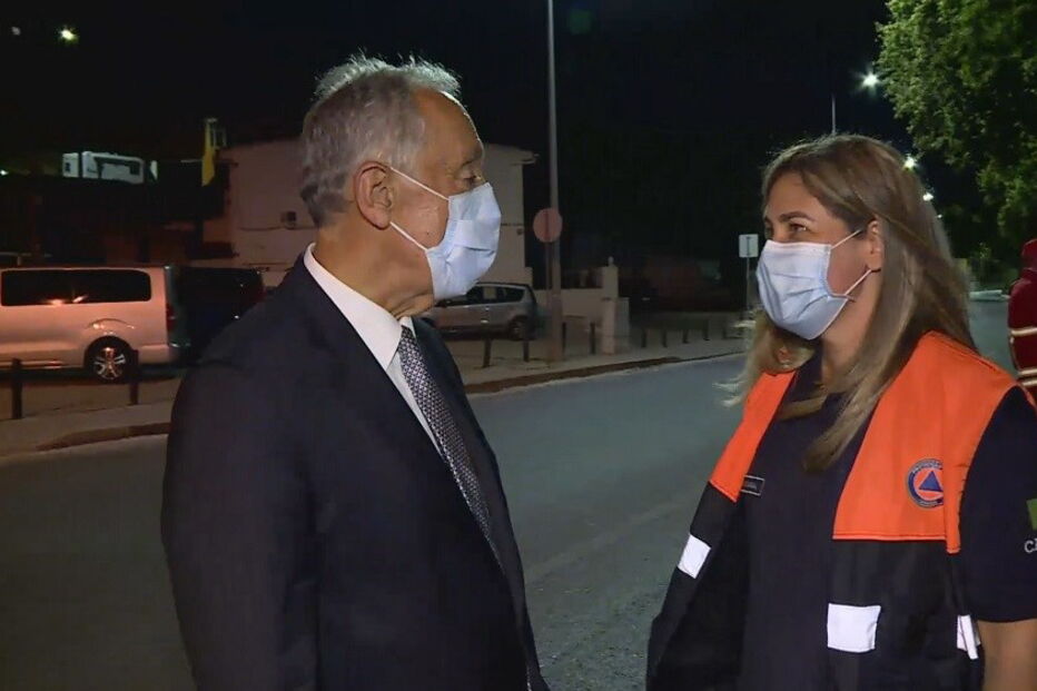 Marcelo visitou local do incêndio em Cascais