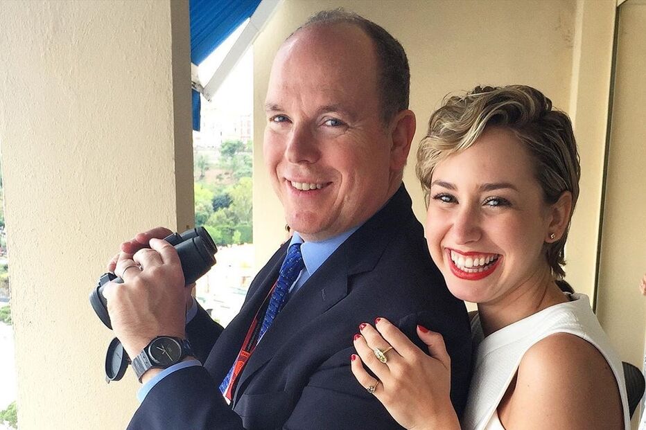 Jazmin Grimaldi e o Príncipe Alberto do Mónaco