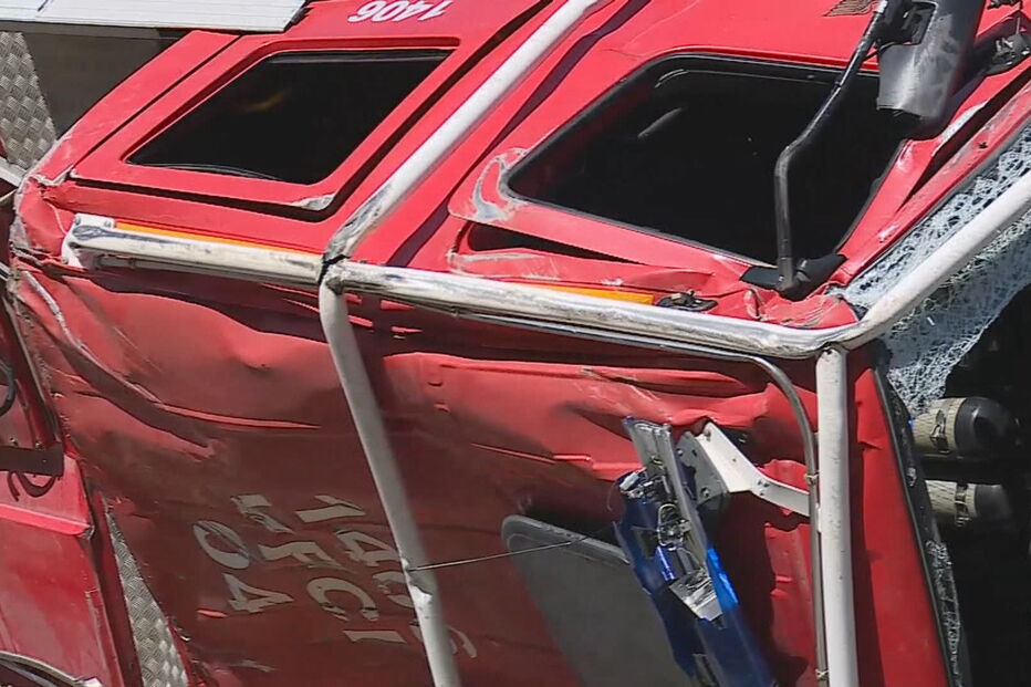 Carro dos bombeiros de Ourém capota a caminho de incêndio e fere cinco operacionais