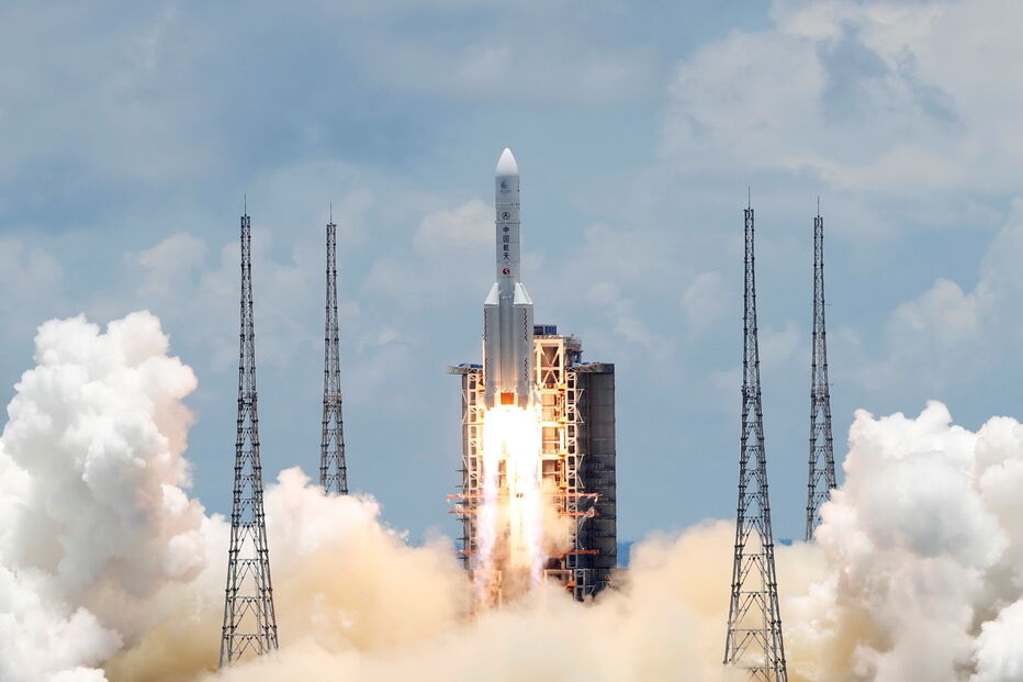 Tianwen-1 foi lançado pelo foguete Longa Marcha-5