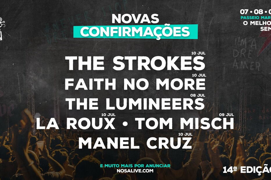 Faith No More e The Strokes confirmados no NOS Alive 2021