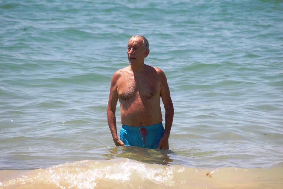 Marcelo Rebelo de Sousa durante as férias, em 2019