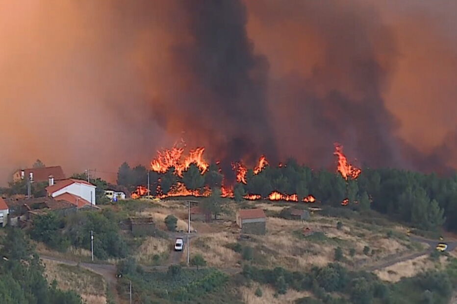 Incêndio em Oleiros aproxima-se de habitações. Veja as imagens das chamas	