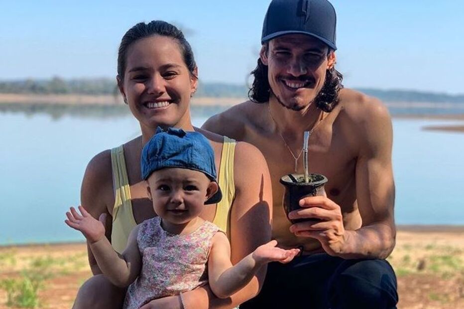 Cavani com a família