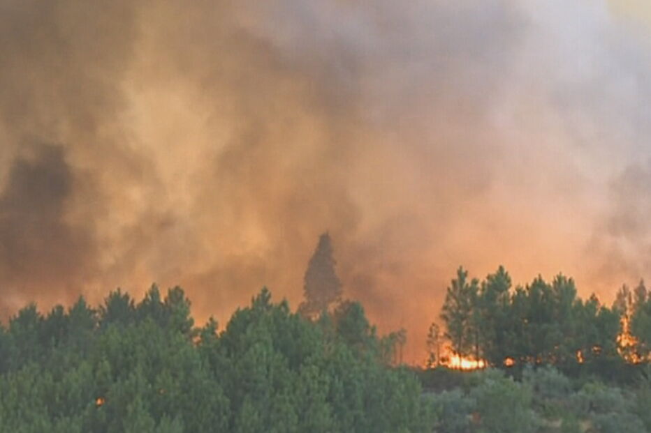 Incêndio combatido por 13 meios aéreos ameaça aldeia e parque natural na Covilhã	