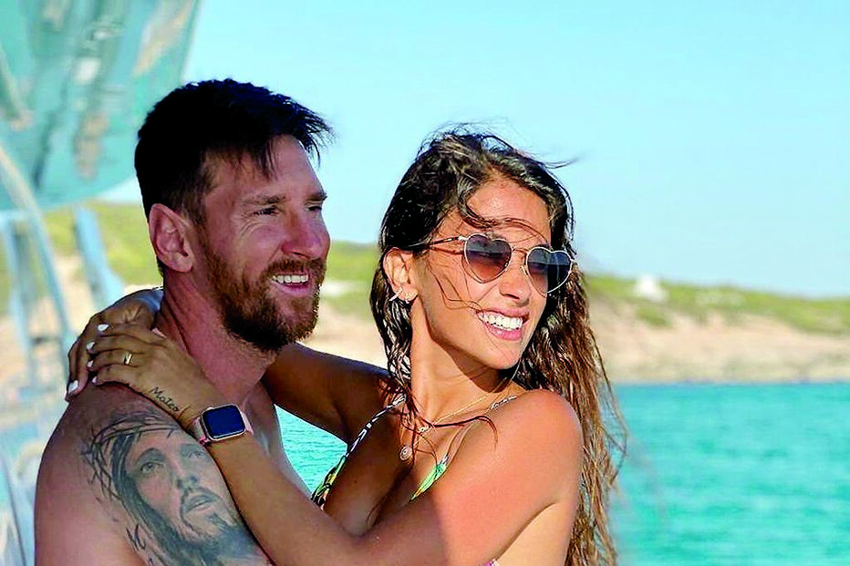 Lionel Messi com a mulher, Antonella Roccuzzo