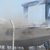 Incêndio consume embarcação em doca seca em Vila Real de Santo António