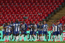 Jogadores do FC Porto festejam na final da Taça de Portugal