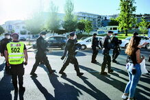 Polícia montou um forte dispositivo de segurança