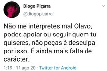 Diogo Piçarra, Olavo Bilac