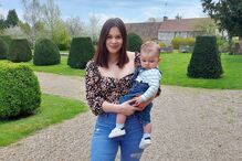 Helga Posser e o filho