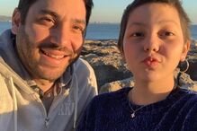 Beatriz com o pai João Ricardo