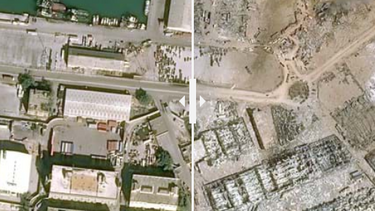 Antes e depois: Veja as imagens que mostram a destruição causada pelas explosões em Beirute