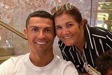 Dolores Aveiro com Cristiano Ronaldo e Cristianinho
