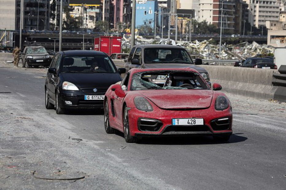 Cidade de Beirute destruída após explosões