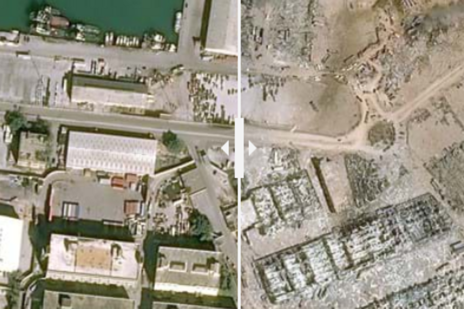 Antes e depois: As imagens que mostram a destruição causada pelas explosões em Beirute