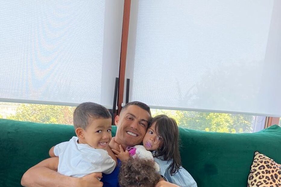 Cristiano Ronaldo com os filhos