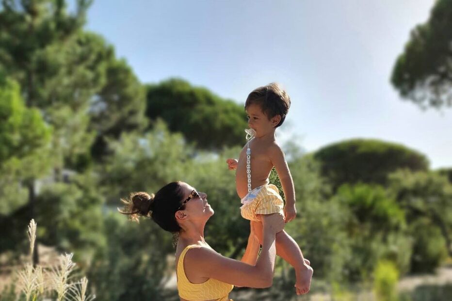 Dânia Neto e o filho