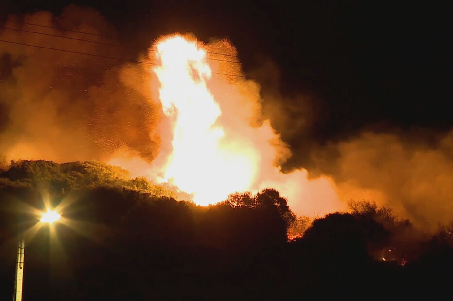 Incêndio lavra em zona de mato na Amadora. Veja as imagens