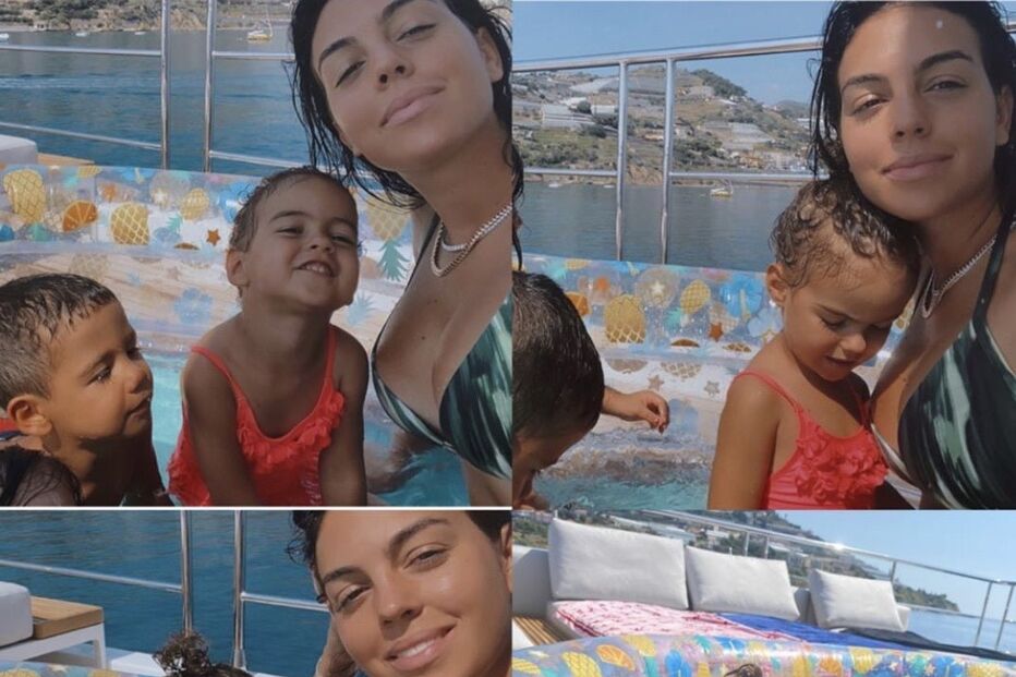 Georgina Rodríguez diverte-se com os filhos