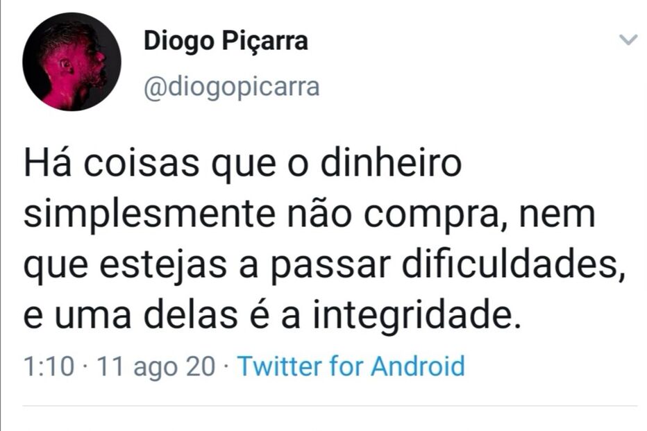 Diogo Piçarra, Olavo Bilac