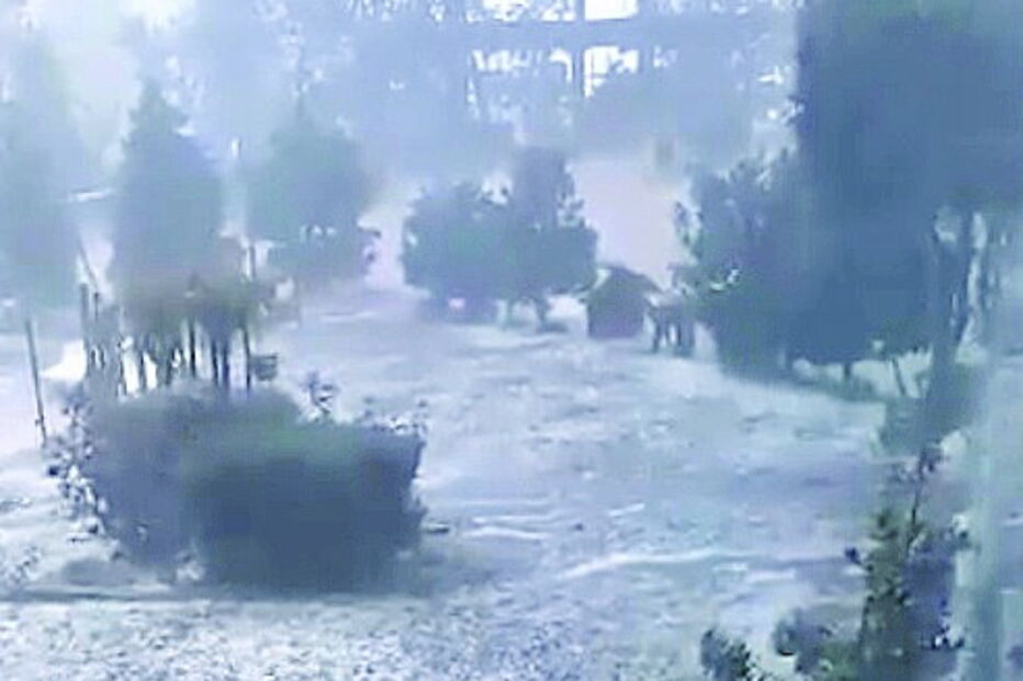 Tempestade inunda ruas e destrói culturas em Trás-os-montes