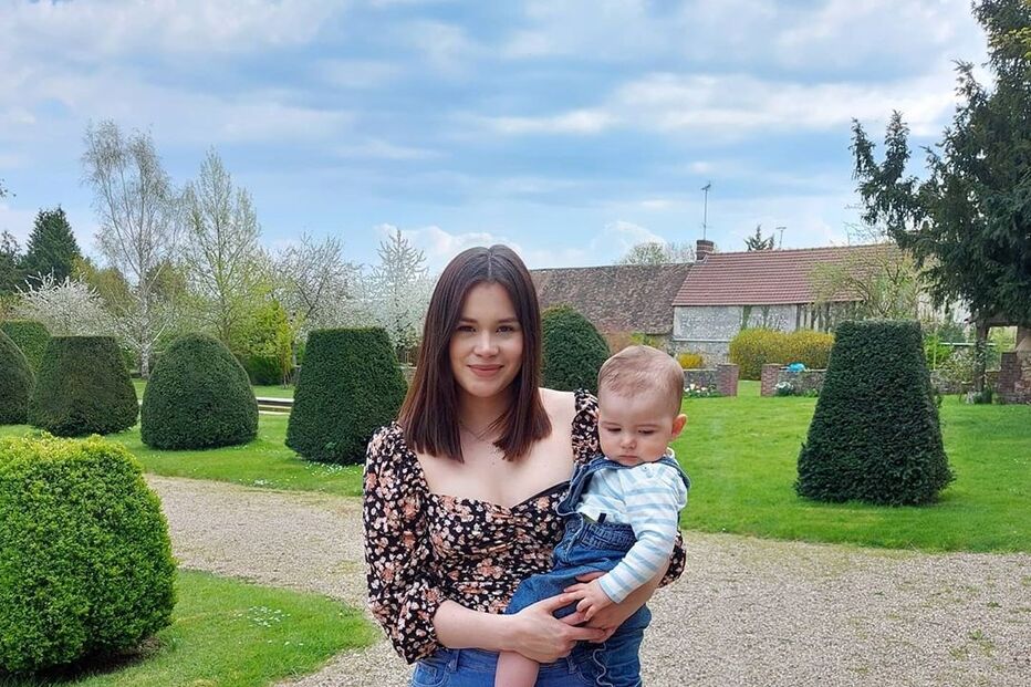 Helga Posser e o filho