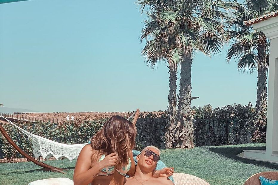 Cindy Alvarez Garcia e Matheus Uribe num momento de diversão durante  as férias 