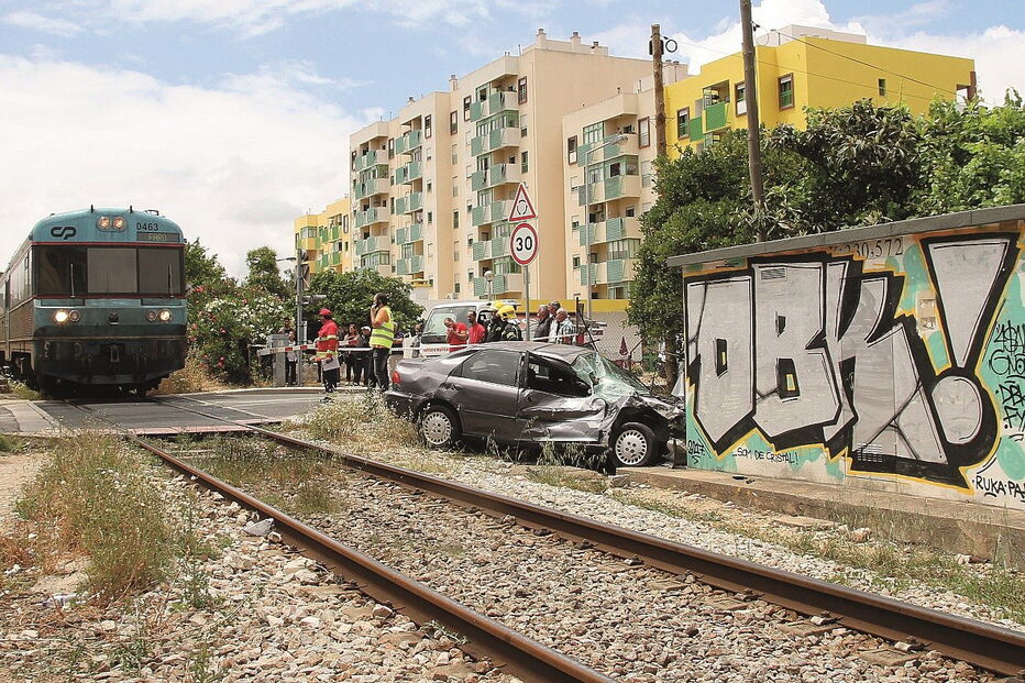 Passagem de nível de Portimão já foi palco de vários acidentes rodoviários 