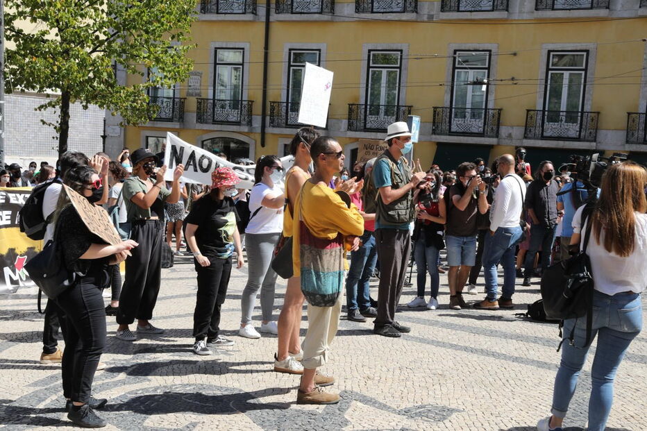 Manifestantes juntam-se em Lisboa na luta contra o fascismo