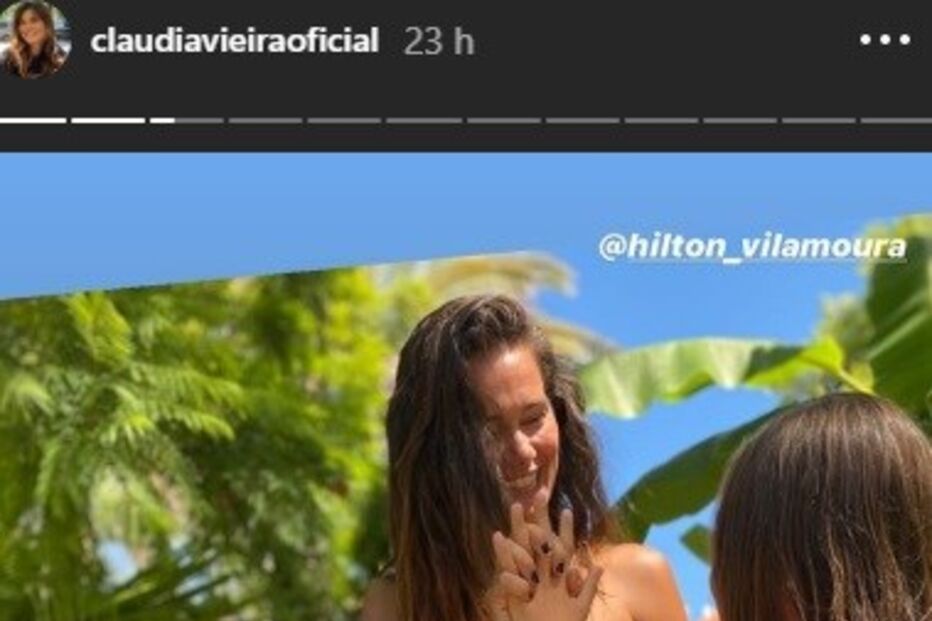 Cláudia Vieira e as filhas, Maria e Caetana