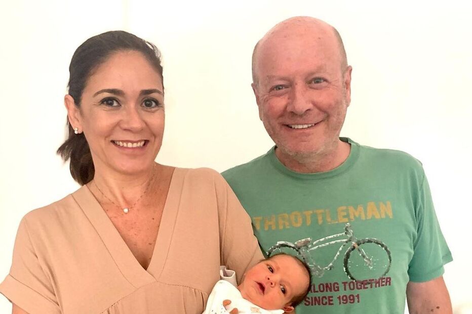 Luís Esparteiro e a mulher, Vanda Correia com o pequeno, Bernardo